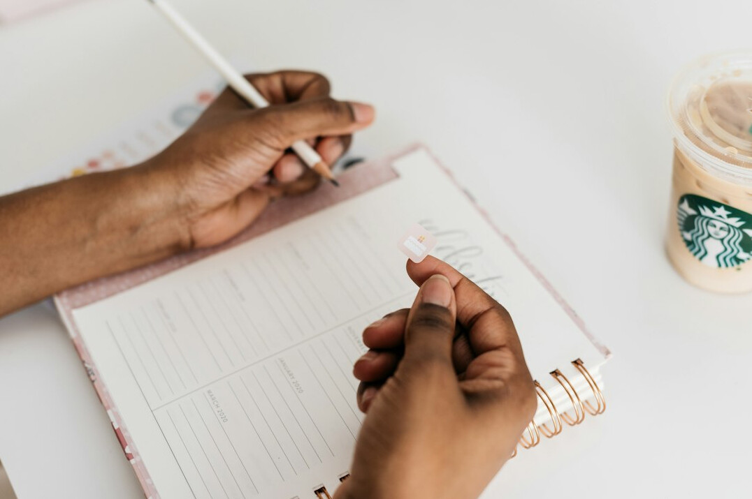 person creating daily habits