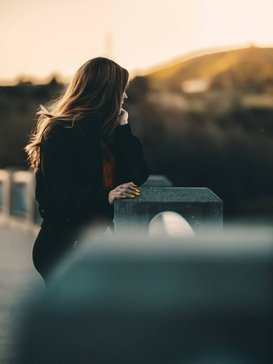 person reflecting alone