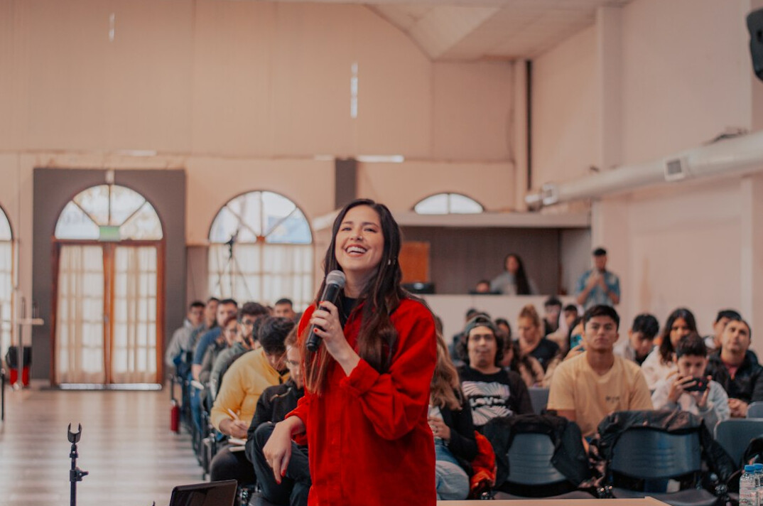 woman in personal development workshop